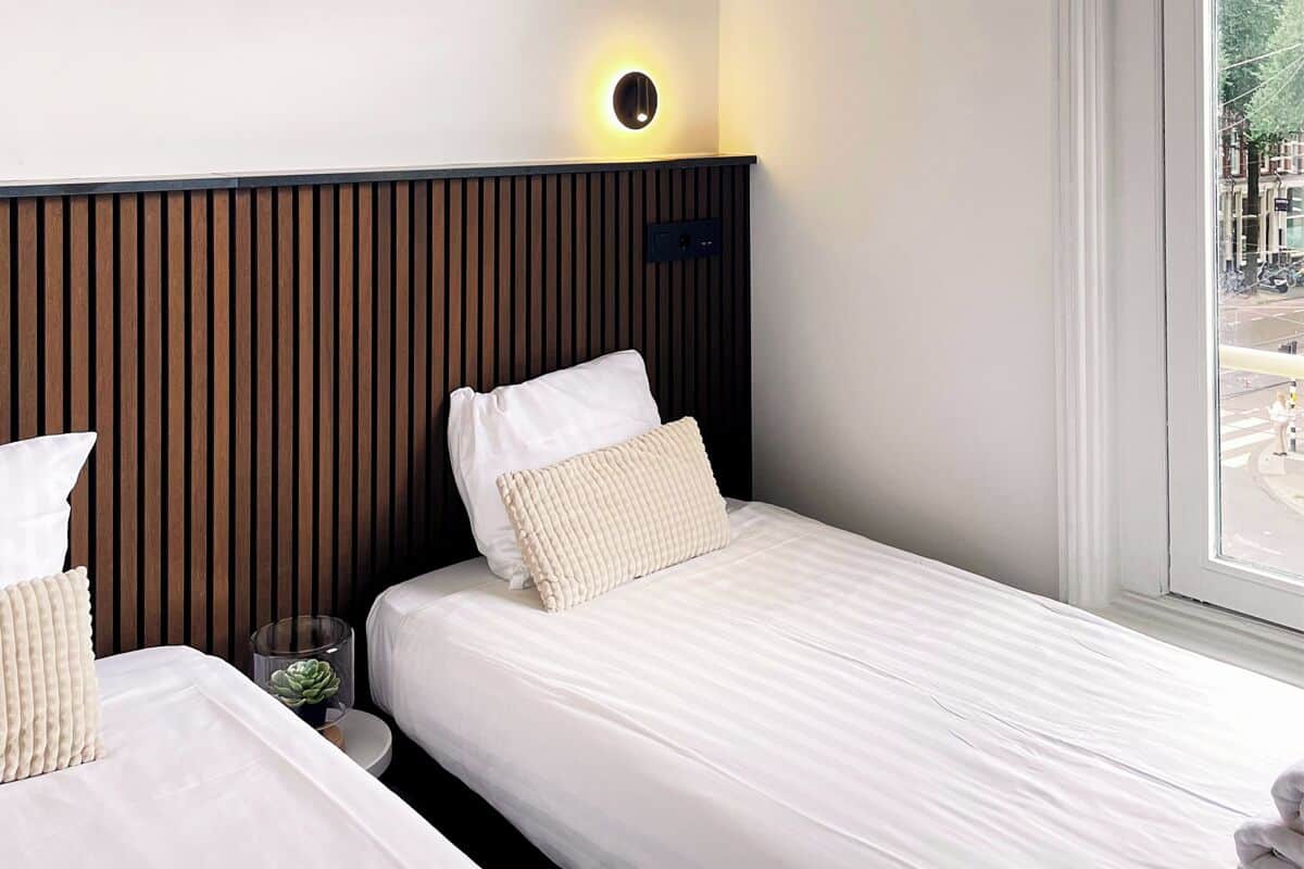 Chambre Ăconomique, 2 lits une place | Coffres-forts dans les chambres, Wi-Fi gratuit, draps fournis