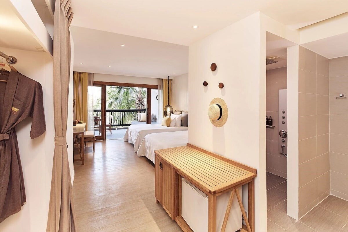1 habitación y ropa de cama de alta calidad