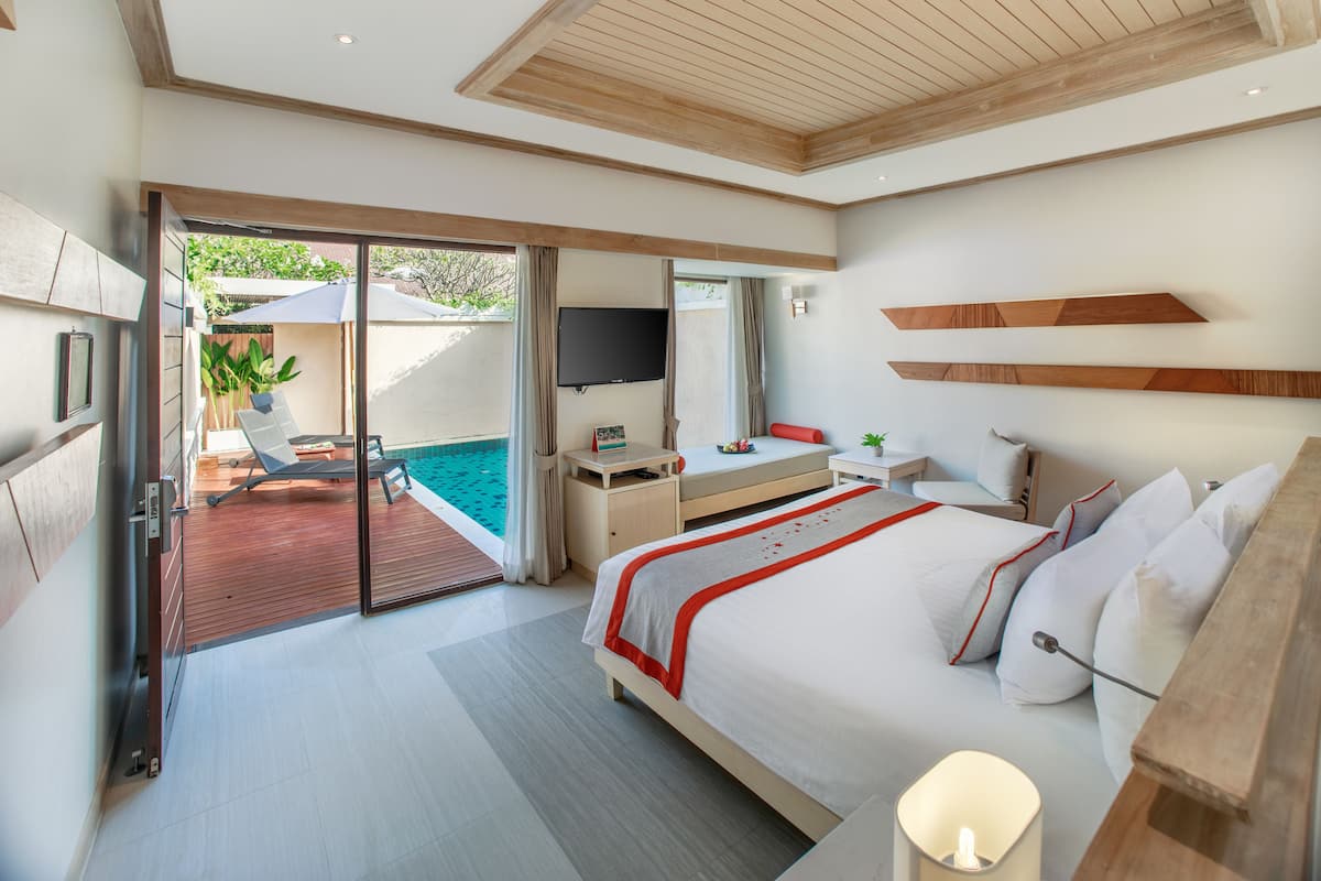 1 habitación y ropa de cama de alta calidad