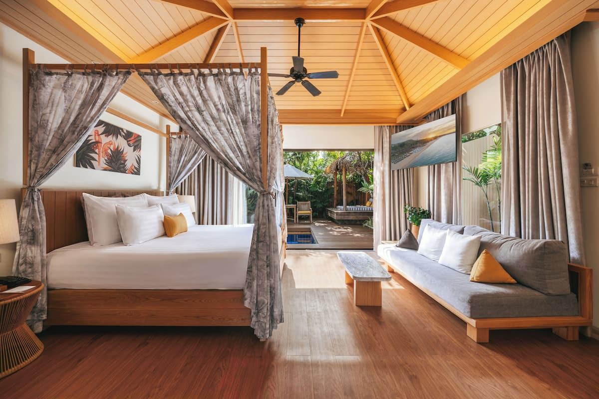 1 habitación y ropa de cama de alta calidad