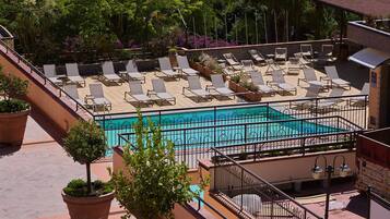 Indoor pool, 2 outdoor pools, open 10:00 AM to 7:00 PM, pool umbrellas