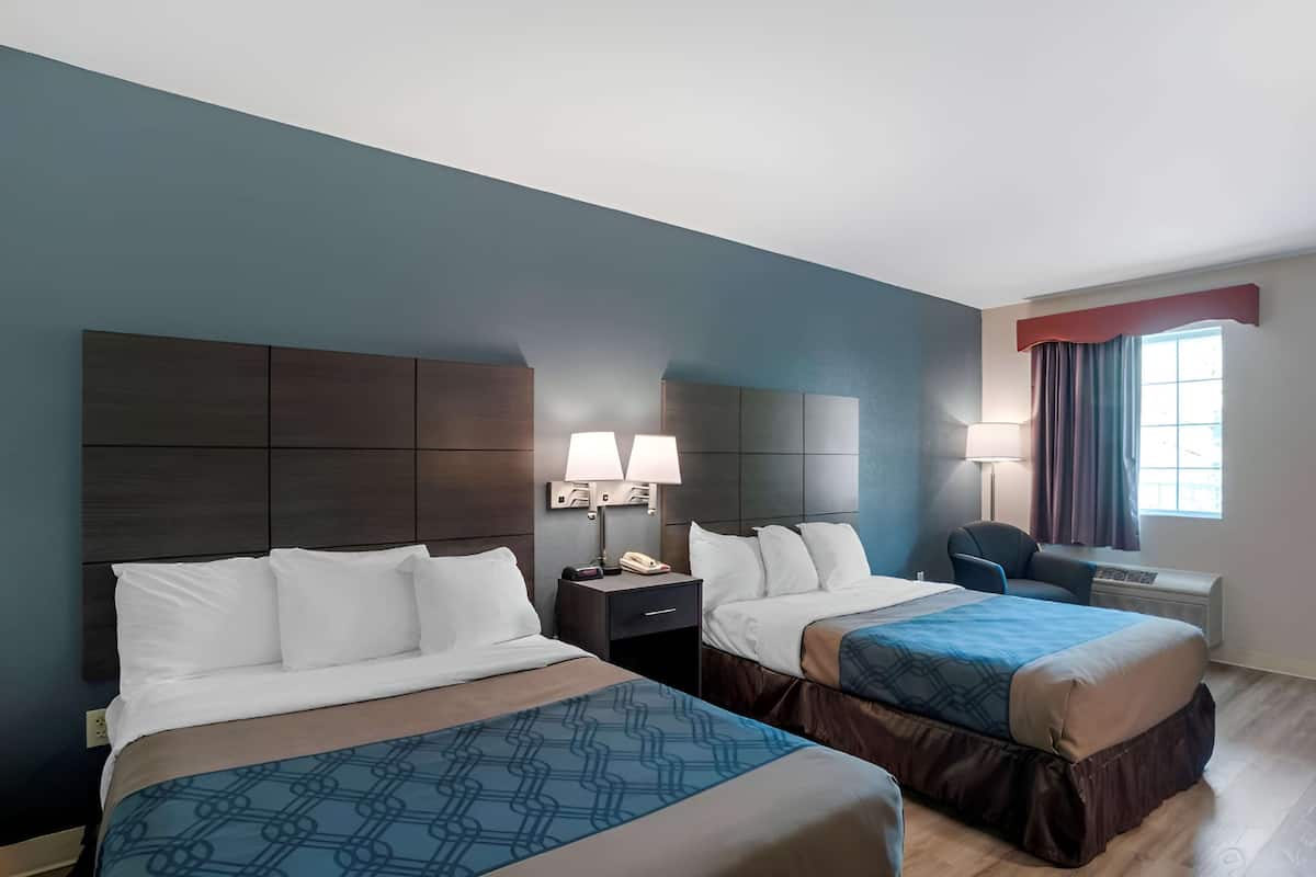 Room, 2 Queen Beds, Non Smoking | Desk, iron/ironing board, cribs/infant beds, rollaway beds