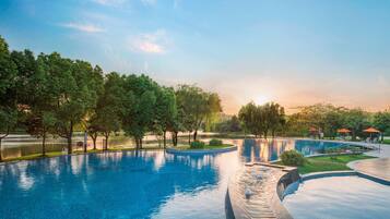 Indoor pool, seasonal outdoor pool