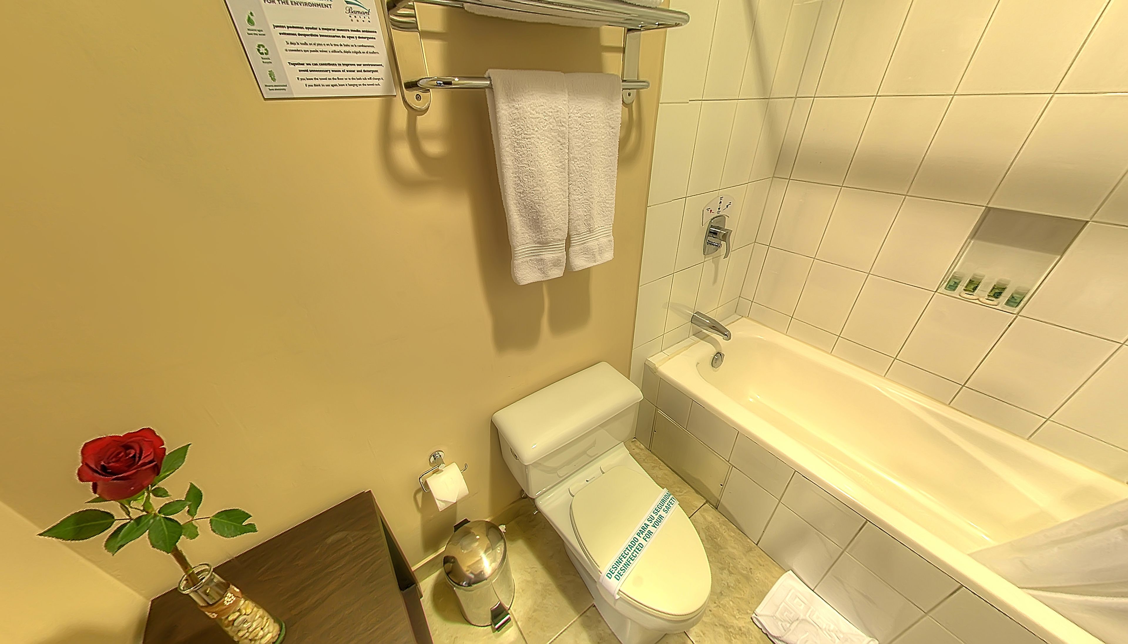 standard double or twin room | bathroom | combined shower/bathtub, free toiletries, hair dryer, towels