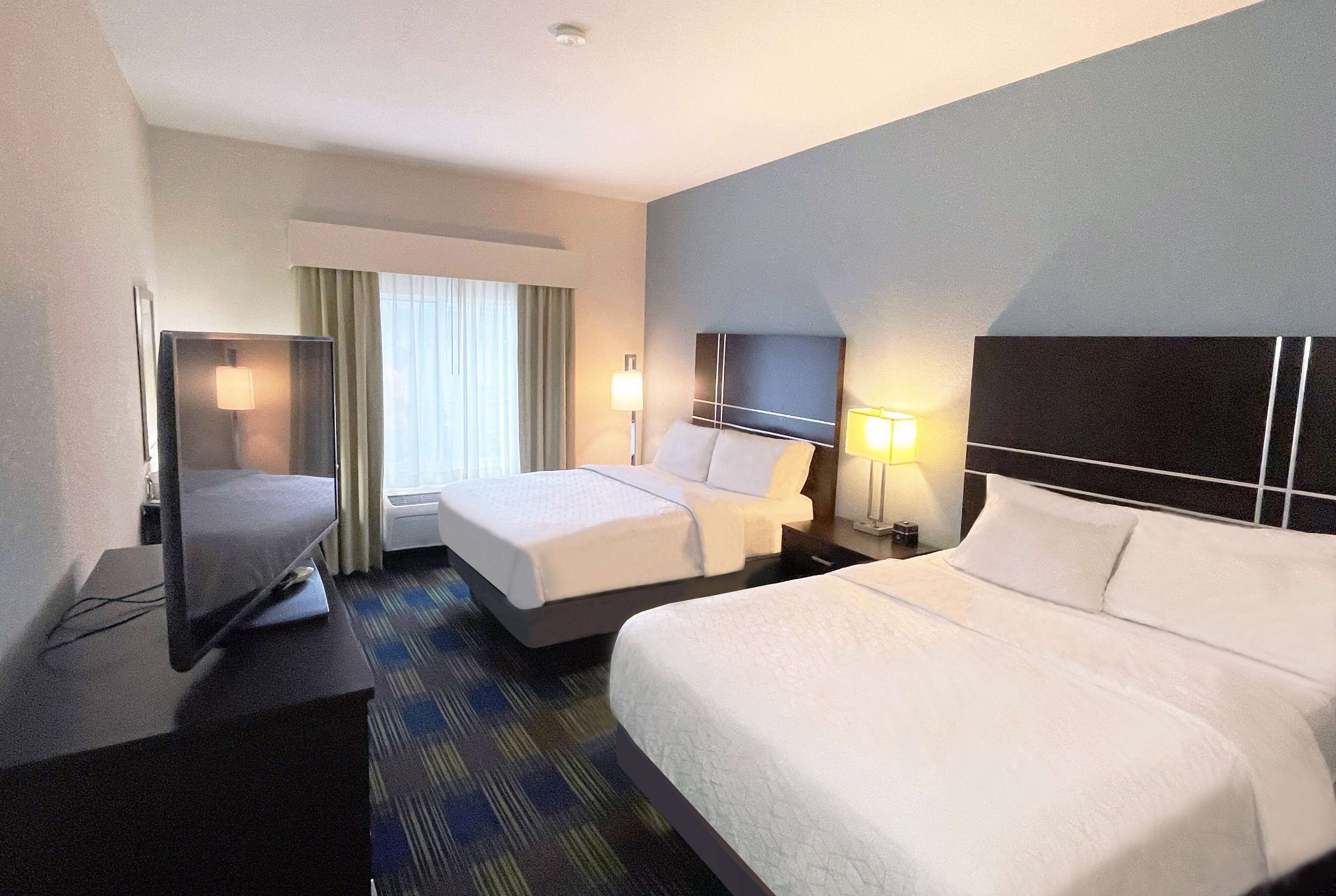suite, multiple beds, non smoking | in-room safe, desk, laptop workspace, iron/ironing board