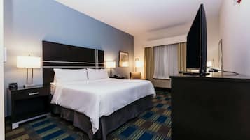 Room, 1 King Bed, Accessible, Non Smoking (Mobility, Bathtub w/Grab Bars) | In-room safe, desk, laptop workspace, iron/ironing board