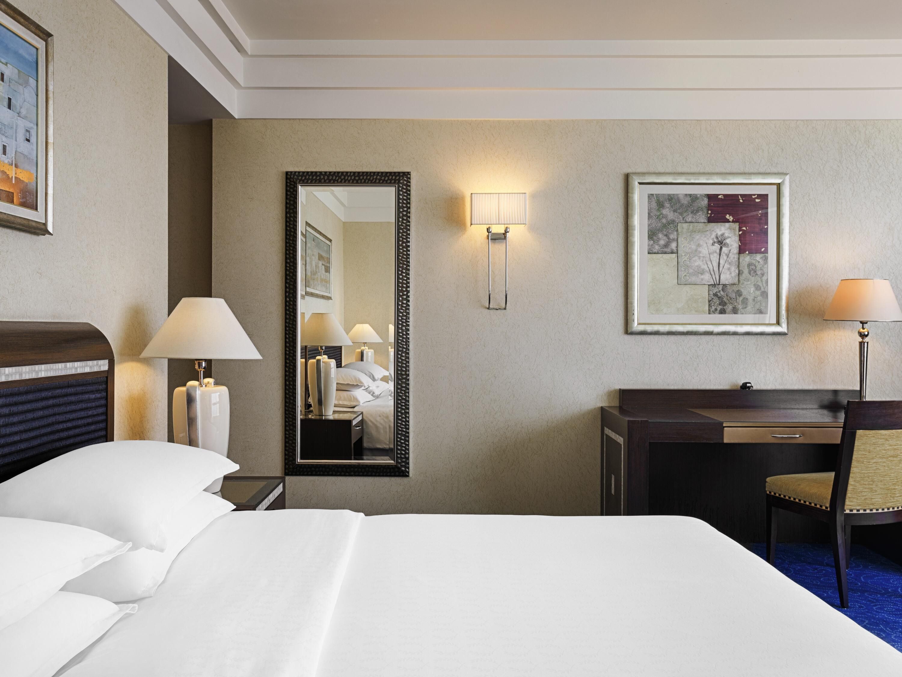 1 bedroom, down comforters, pillowtop beds, minibar
