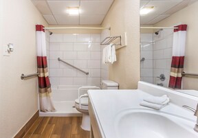 Towels, soap, shampoo, toilet paper