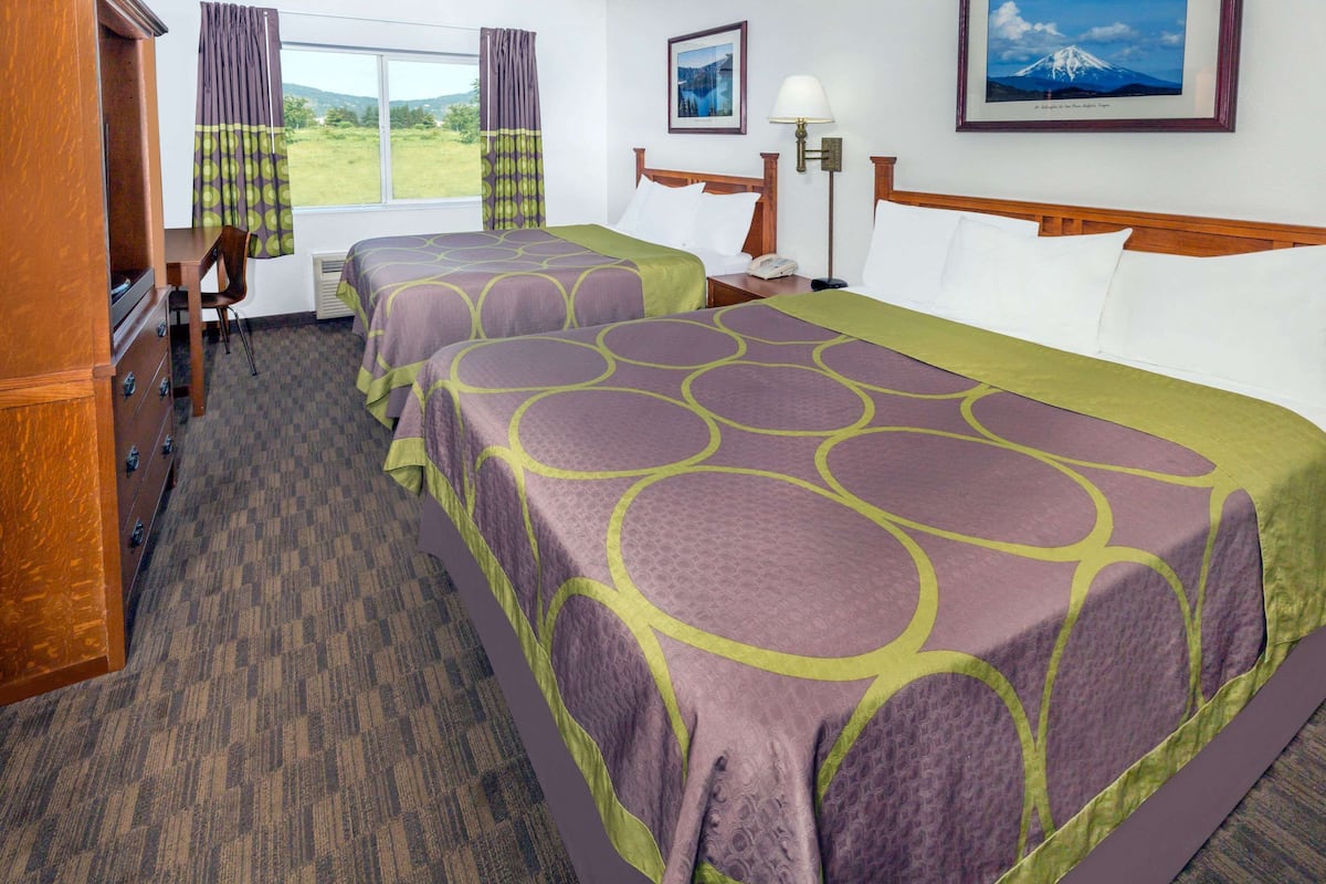 Standard Room, 2 Queen Beds | Desk, laptop workspace, iron/ironing board, free cots/infant beds