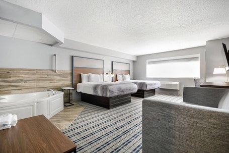 Studio Suite, 2 Queen Beds, Non Smoking | Soundproofing, free cribs/infant beds, rollaway beds, free WiFi