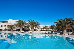 2 outdoor pools, pool umbrellas - Santo Miramare Resort (Santorini)