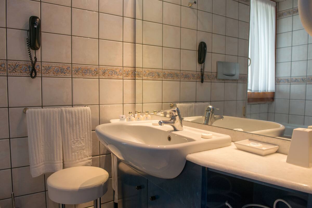 shower, hair dryer, slippers, bidet