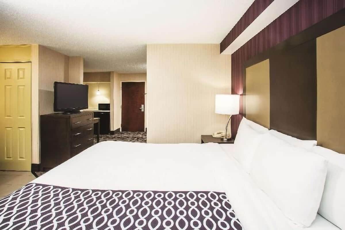 Premium bedding, pillow-top beds, desk, blackout curtains