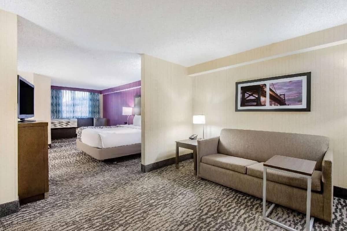 Premium bedding, pillow-top beds, desk, blackout curtains