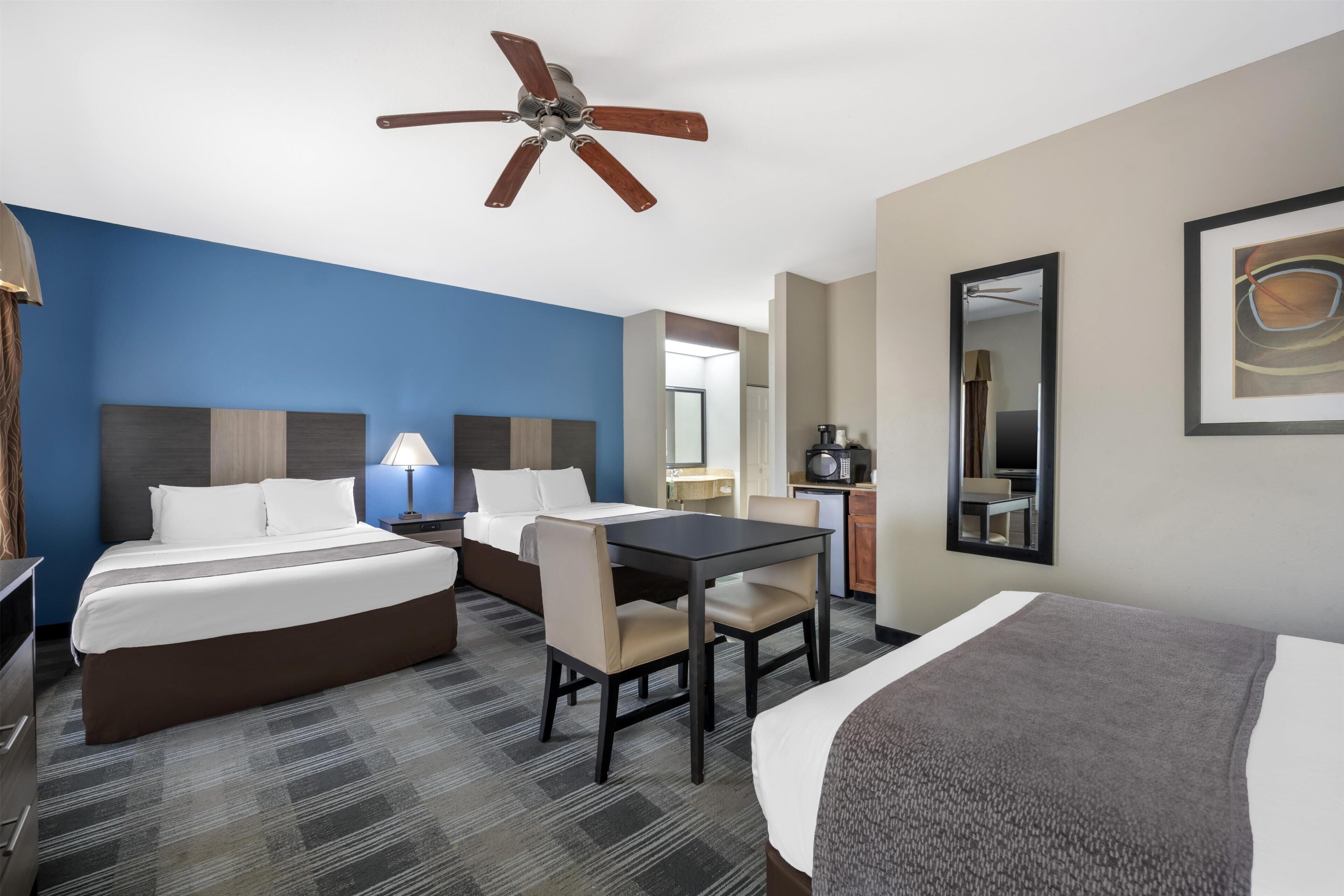 Standard Room, Multiple Beds, Non Smoking, Refrigerator & Microwave | Pillowtop beds, desk, laptop workspace, WiFi