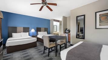 Standard Room, Multiple Beds, Non Smoking, Refrigerator & Microwave | Pillowtop beds, desk, laptop workspace, WiFi