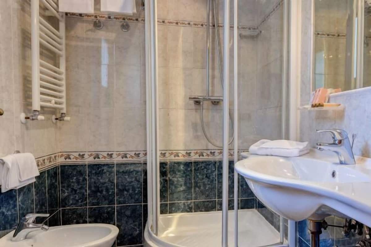 Bathroom | Shower, free toiletries, hair dryer, bidet