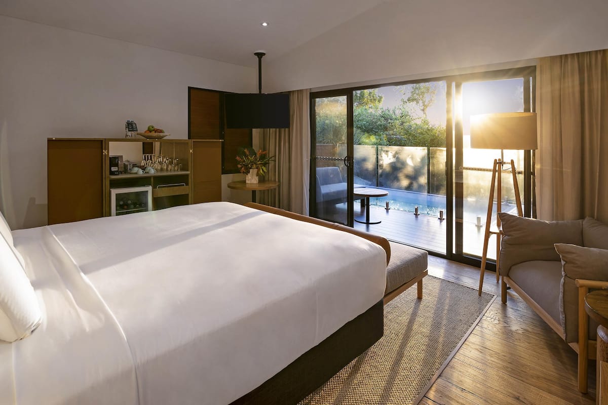 Villa - 1 kingsize-säng | Skrivbord, mörkläggningsgardiner och strykjärn/strykbräda