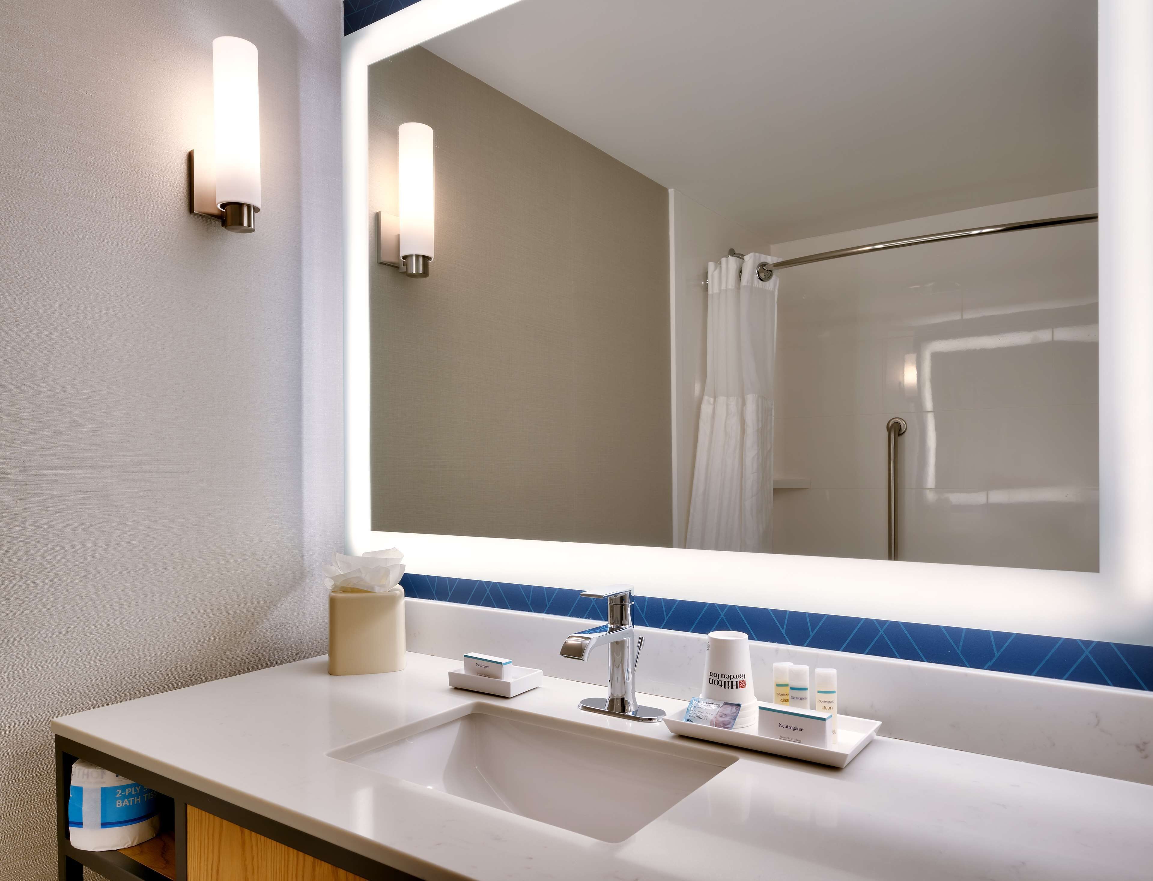 free toiletries, hair dryer, towels