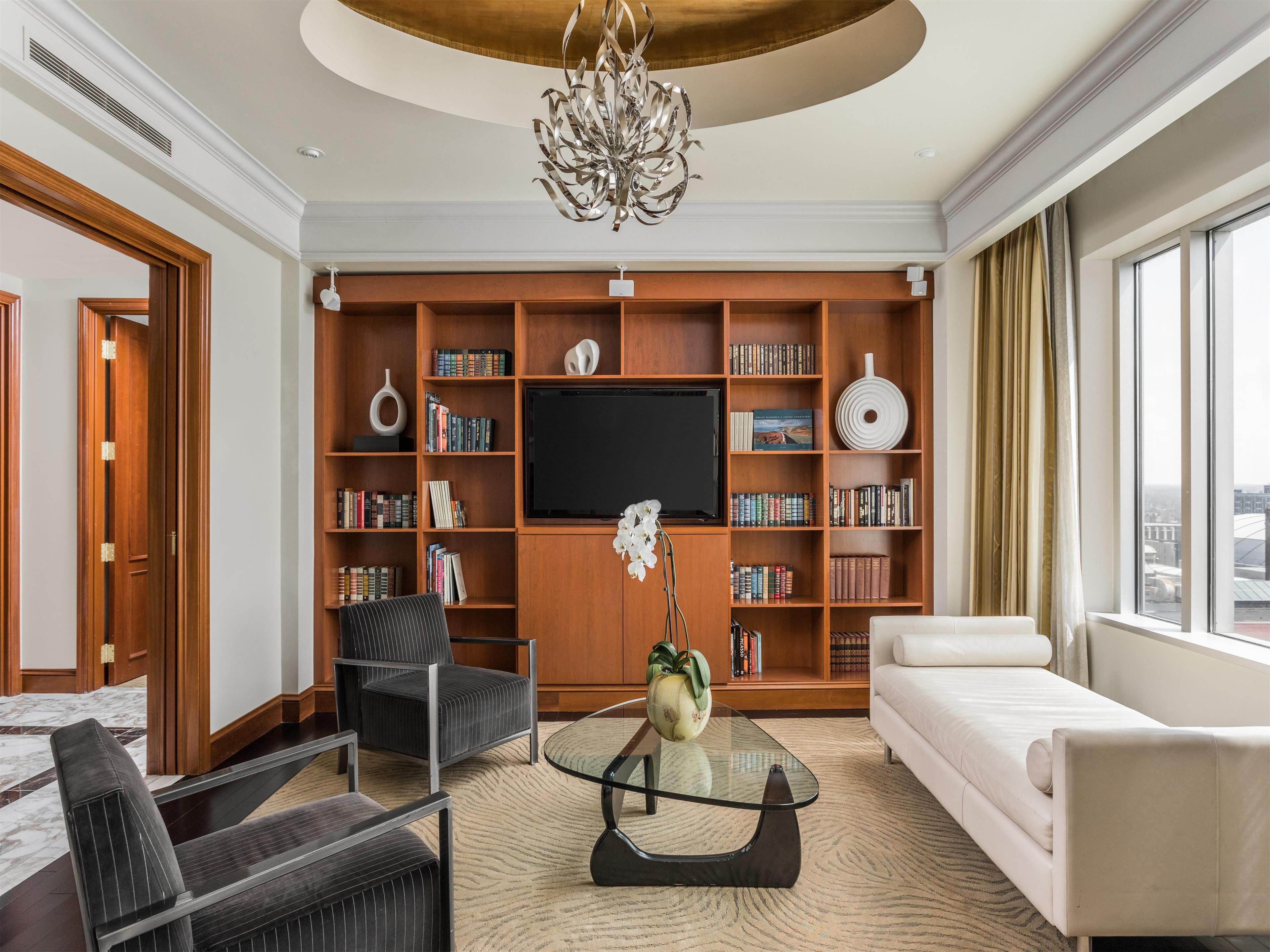 presidential suite, 1 king bed | living area | led tv