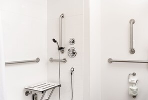 Standard Room, 2 Queen Beds, Accessible (Hearing Accessible, Roll-in Shower) | Bathroom