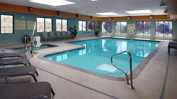 Indoor pool, pool loungers