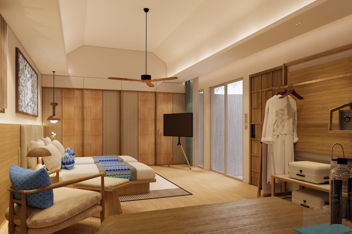 Caja de seguridad en la habitación y cortinas blackout