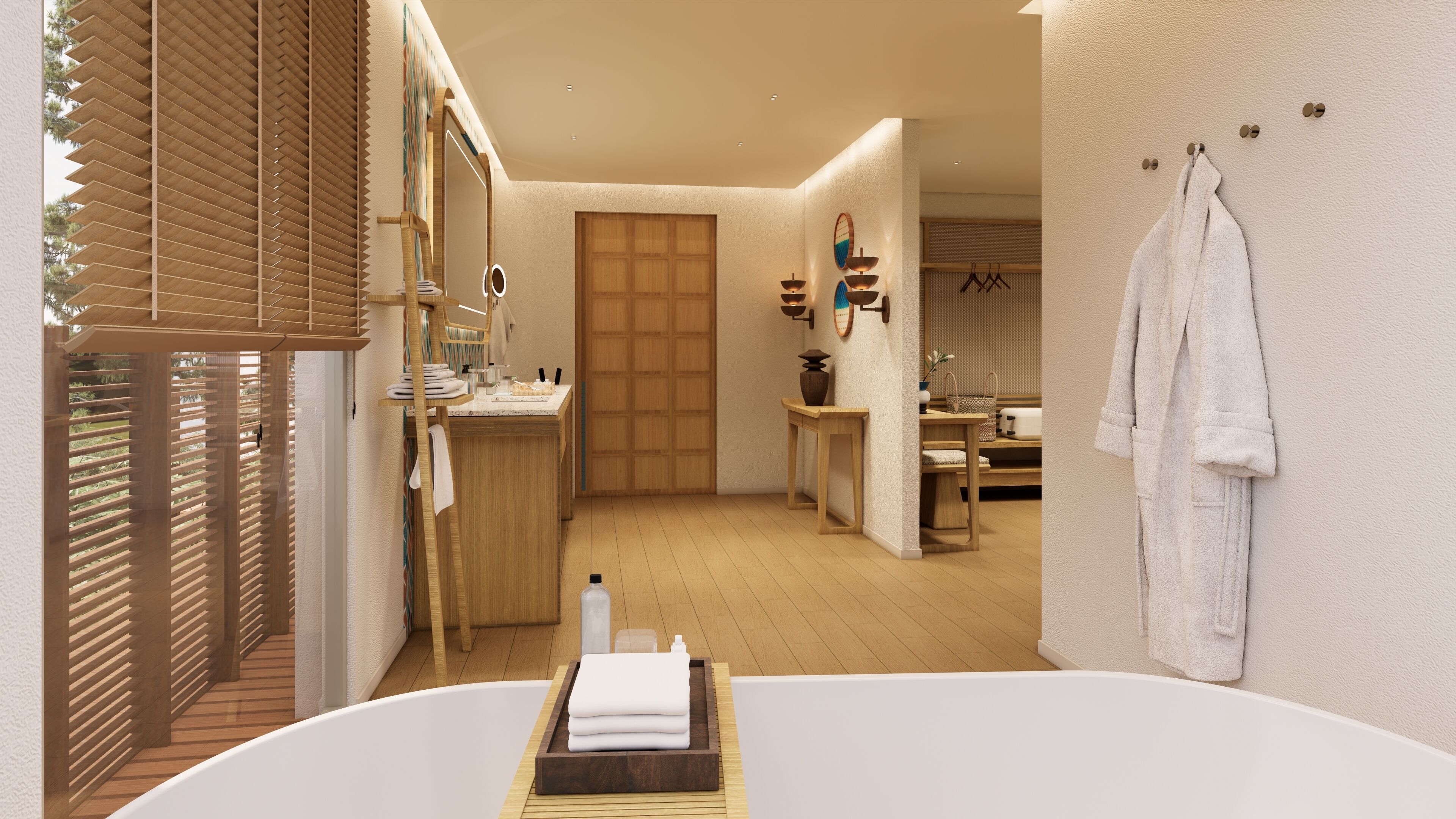 Hill Top Ocean View Pool Villa with FREE THB 1,000 Net Resort Credit per night | Bathroom | Eco-friendly toiletries, hair dryer, bathrobes, slippers