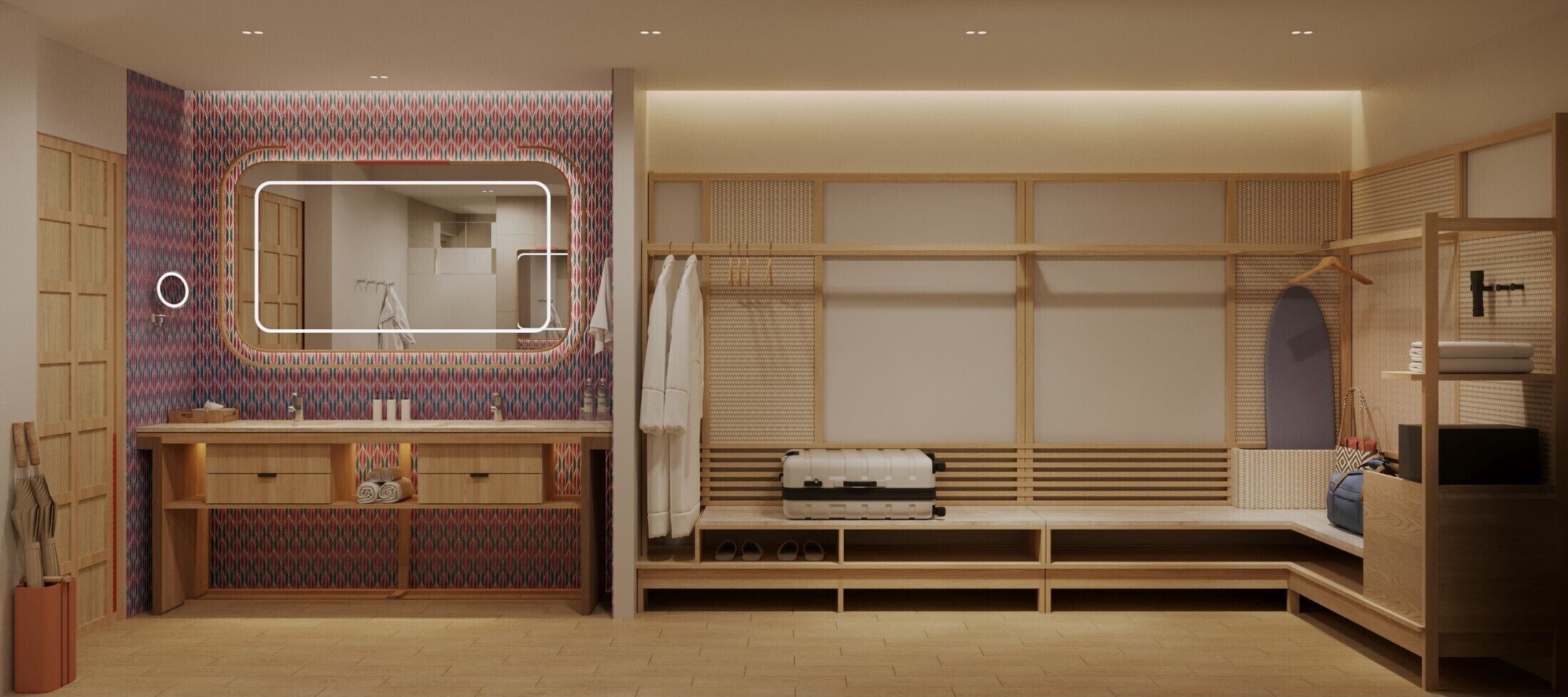 family suite (garden) | bathroom | eco-friendly toiletries, hair dryer, bathrobes, slippers