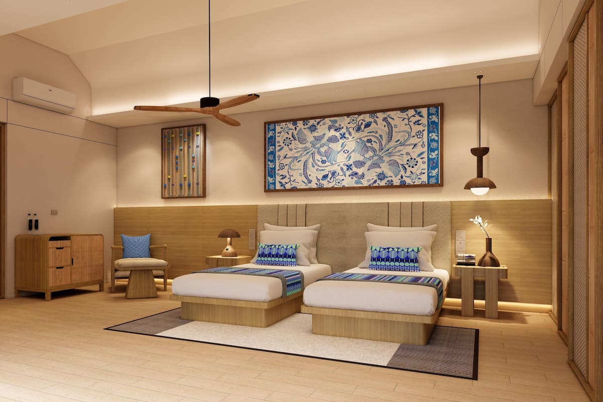 Caja de seguridad en la habitación y cortinas blackout