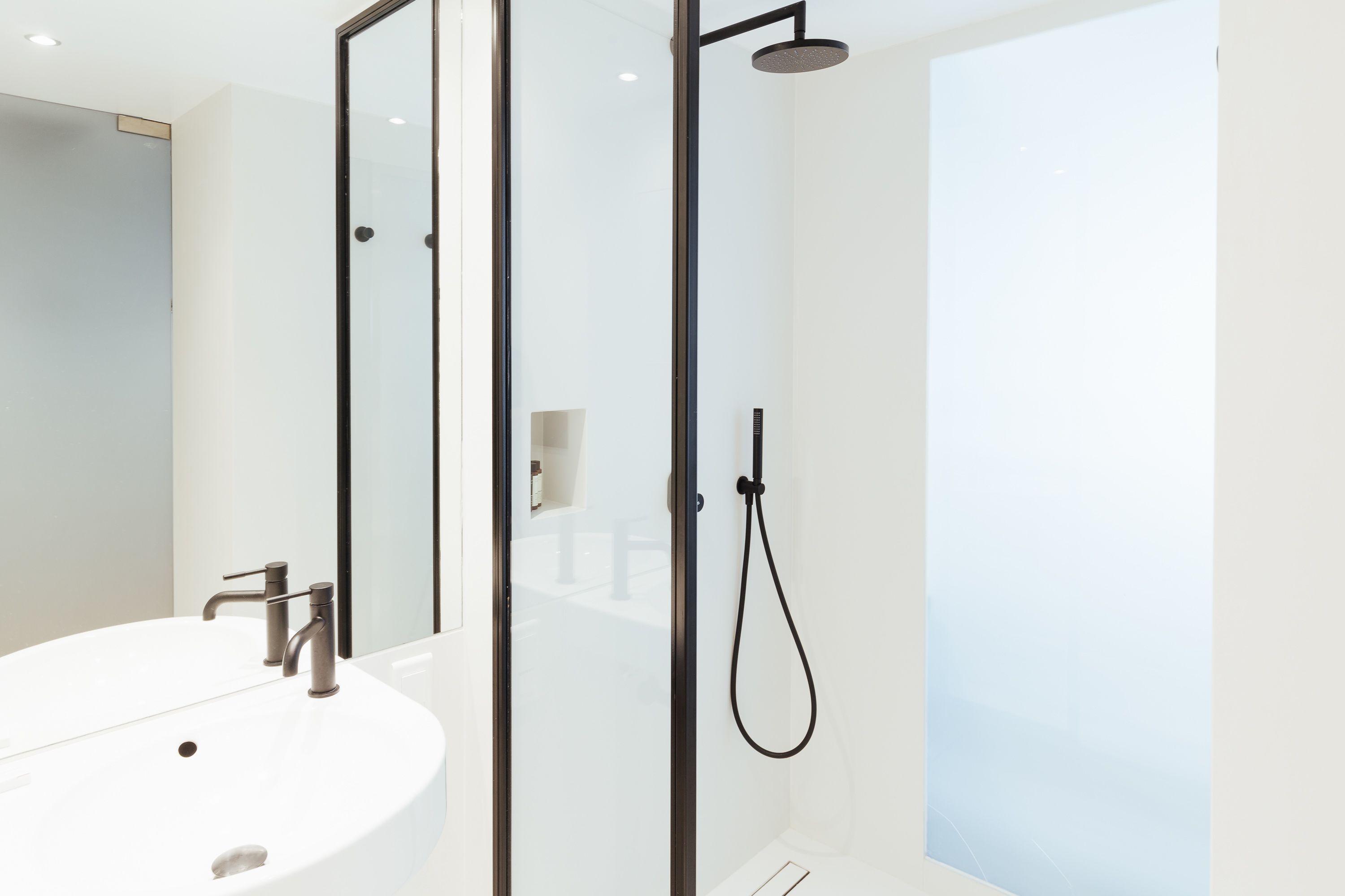 superior room | bathroom | shower, designer toiletries, hair dryer, bathrobes