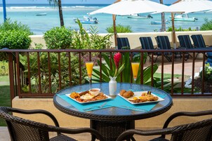 Estudio Deluxe, 1 cama de matrimonio grande con sofá cama, vistas al mar | Balcón