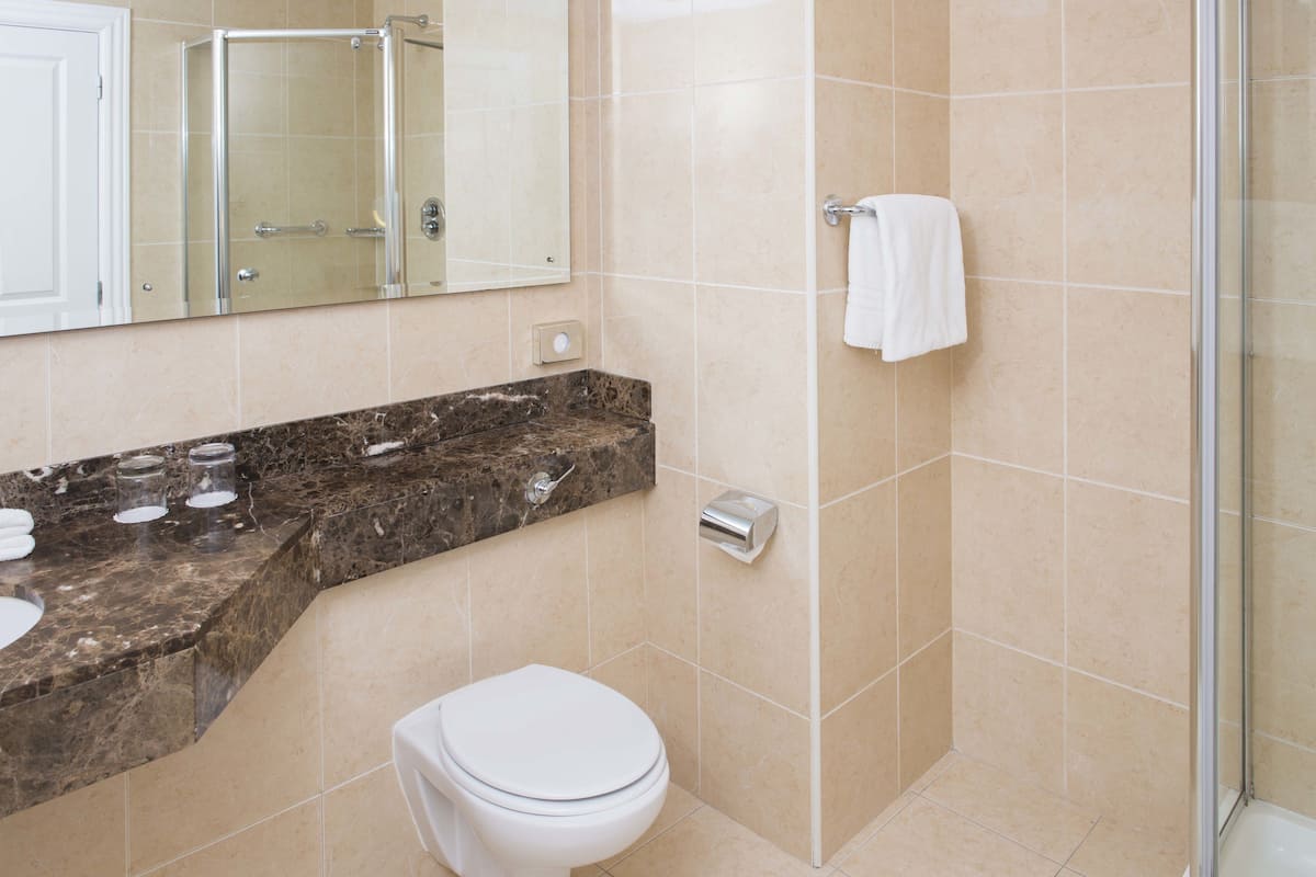 free toiletries, hair dryer, bathrobes, slippers