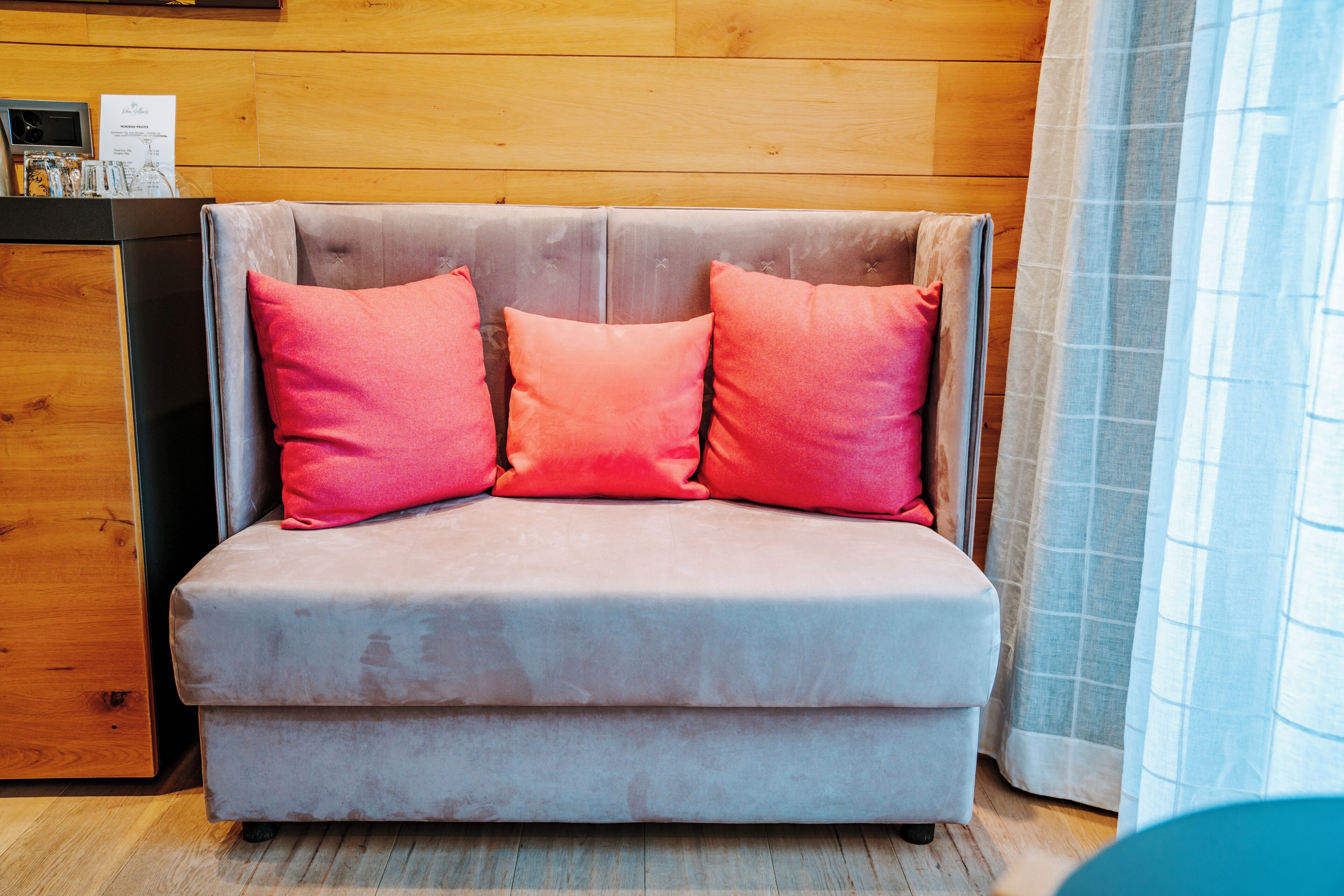 superior double room, mountain view | living area | flat-screen tv