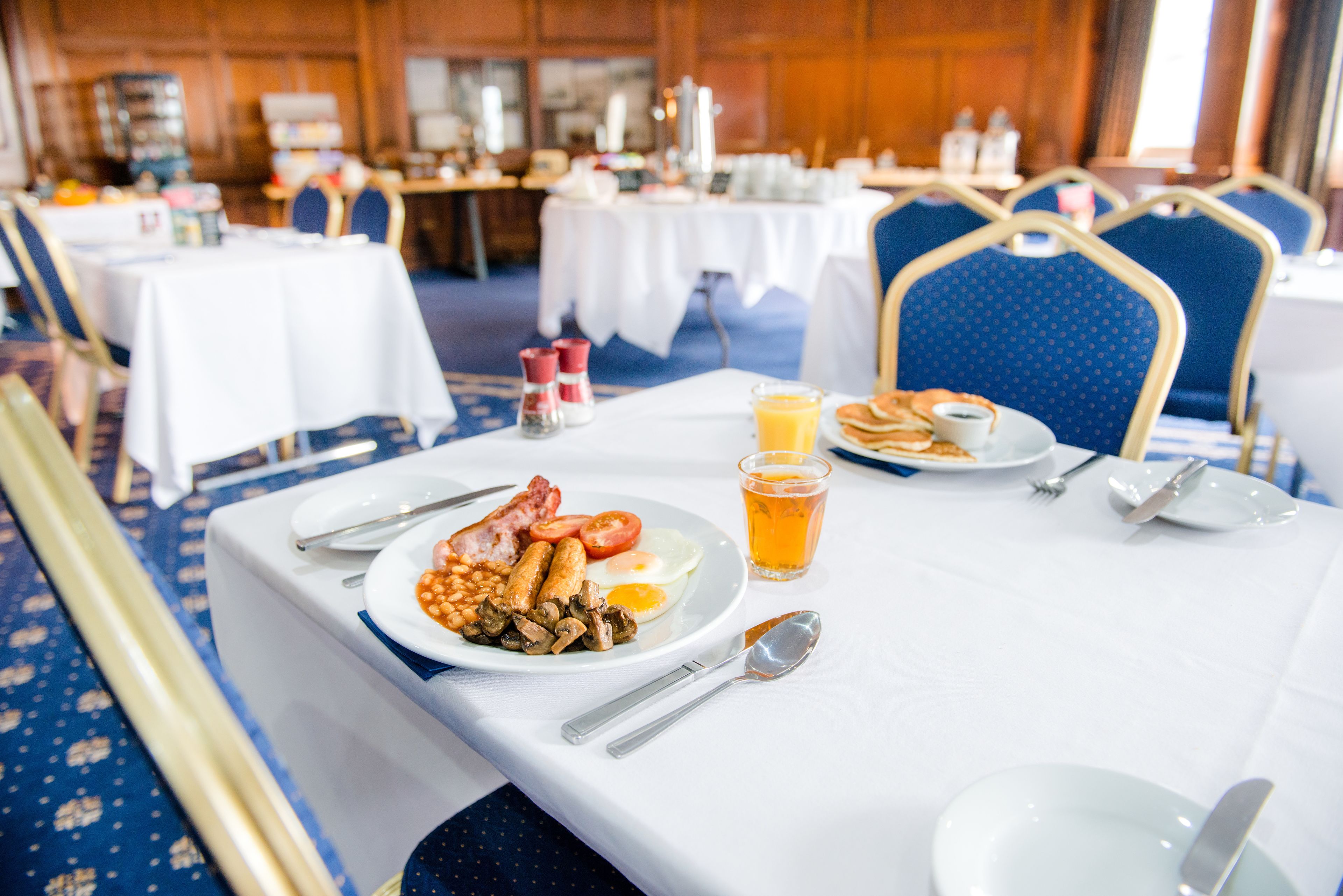 daily buffet breakfast (gbp 14.0 per person)