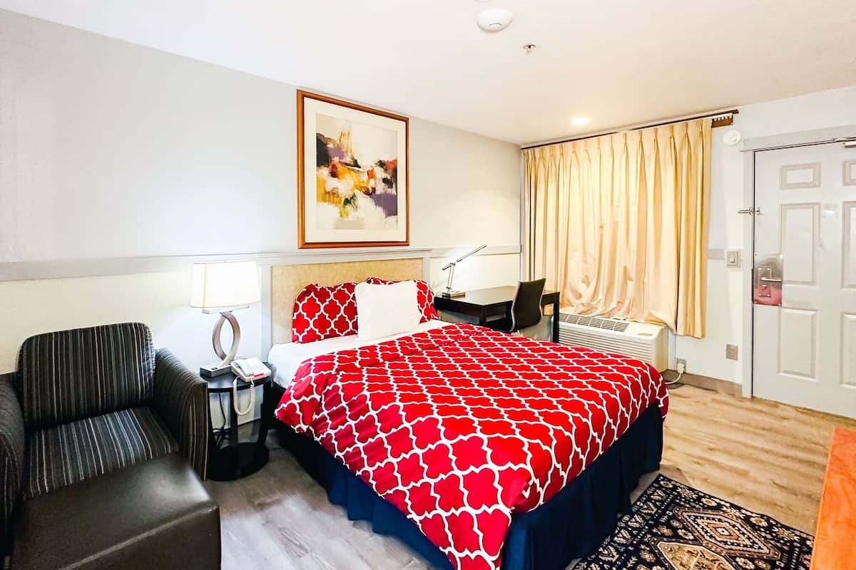 Basic Single Room, 1 Queen Bed, Non Smoking | Iron/ironing board, free WiFi, bed sheets