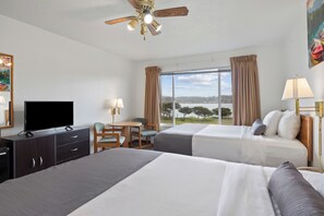 Two Queen Bay View | Blackout drapes, iron/ironing board, free WiFi, bed sheets - Waldport Bayfront Hotel and Restaurant (Waldport)