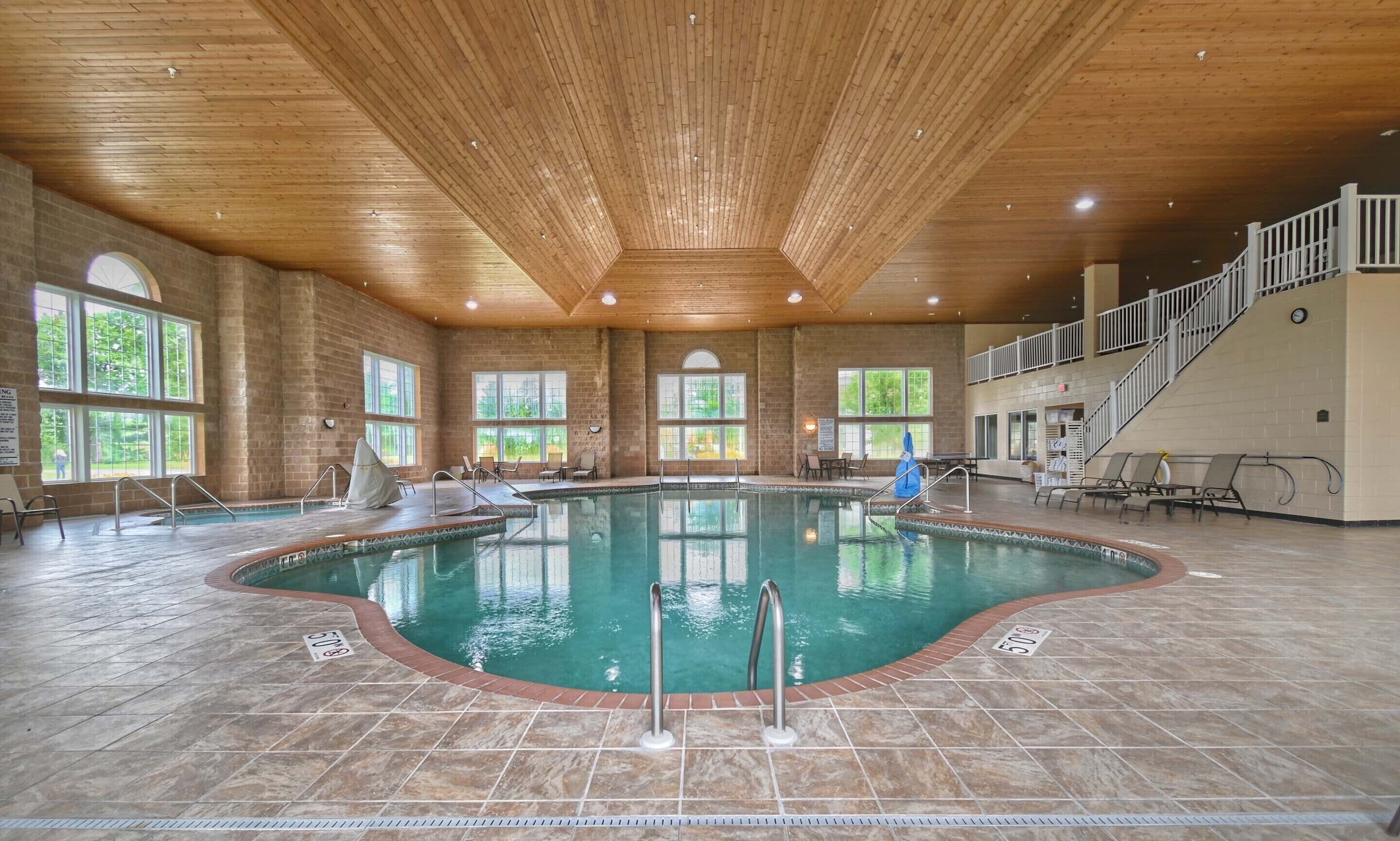 Indoor pool, outdoor pool, open 7:00 AM to 10:00 PM, sun loungers