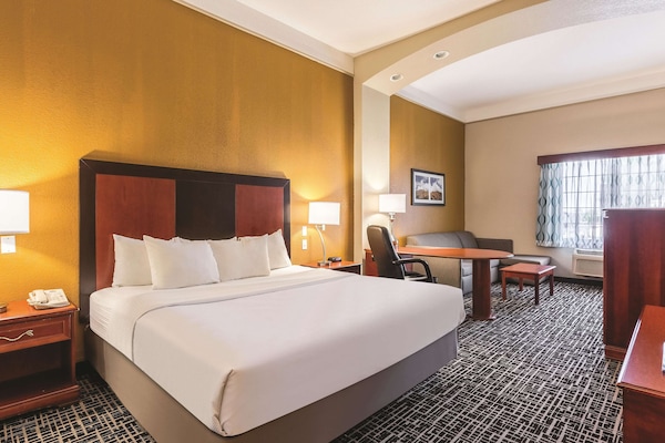 Deluxe Suite, 1 King Bed, Non Smoking | Premium bedding, desk, blackout drapes, iron/ironing board