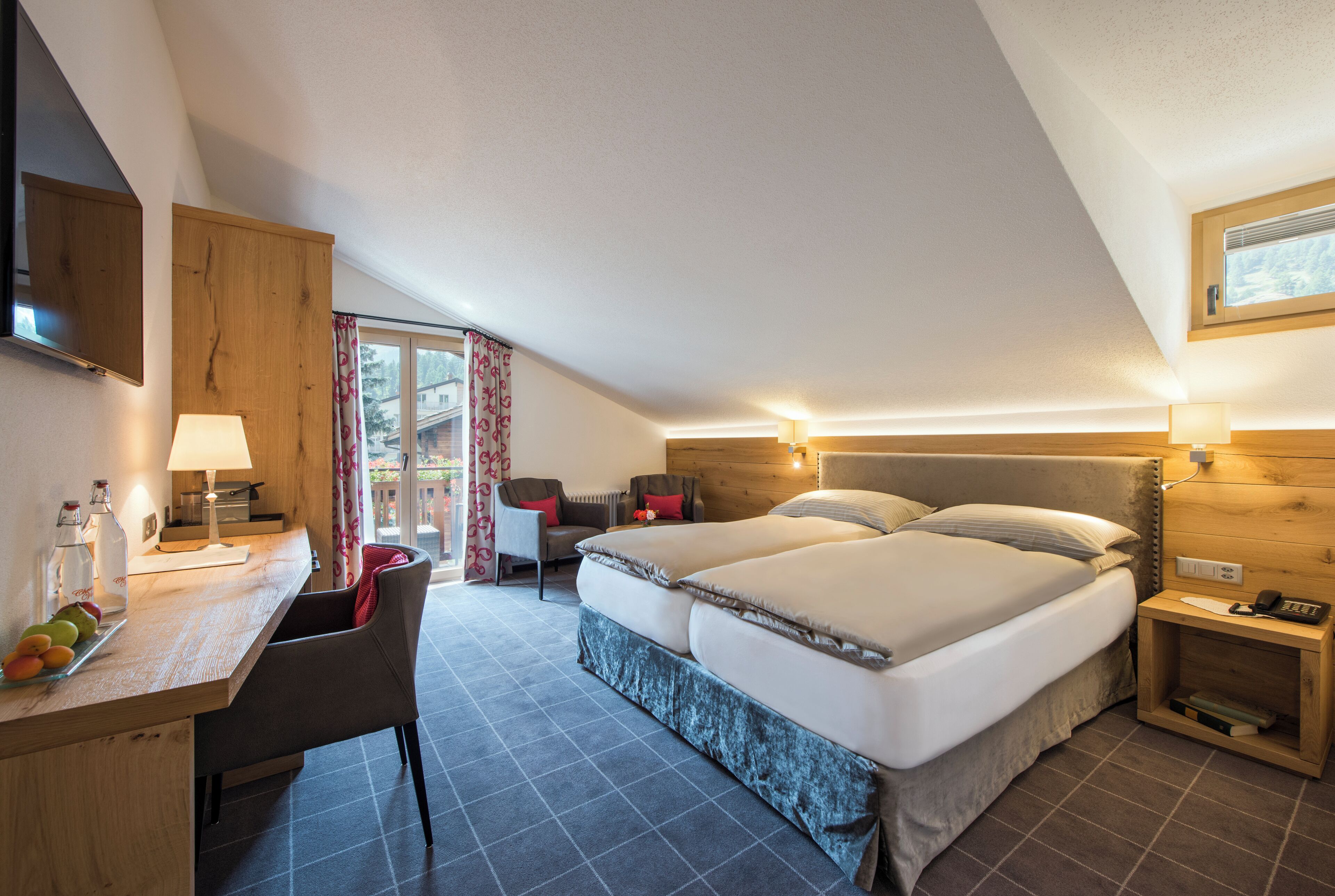 alpine double room (matterhorn view) | 1 bedroom, egyptian cotton sheets, premium bedding, down duvets