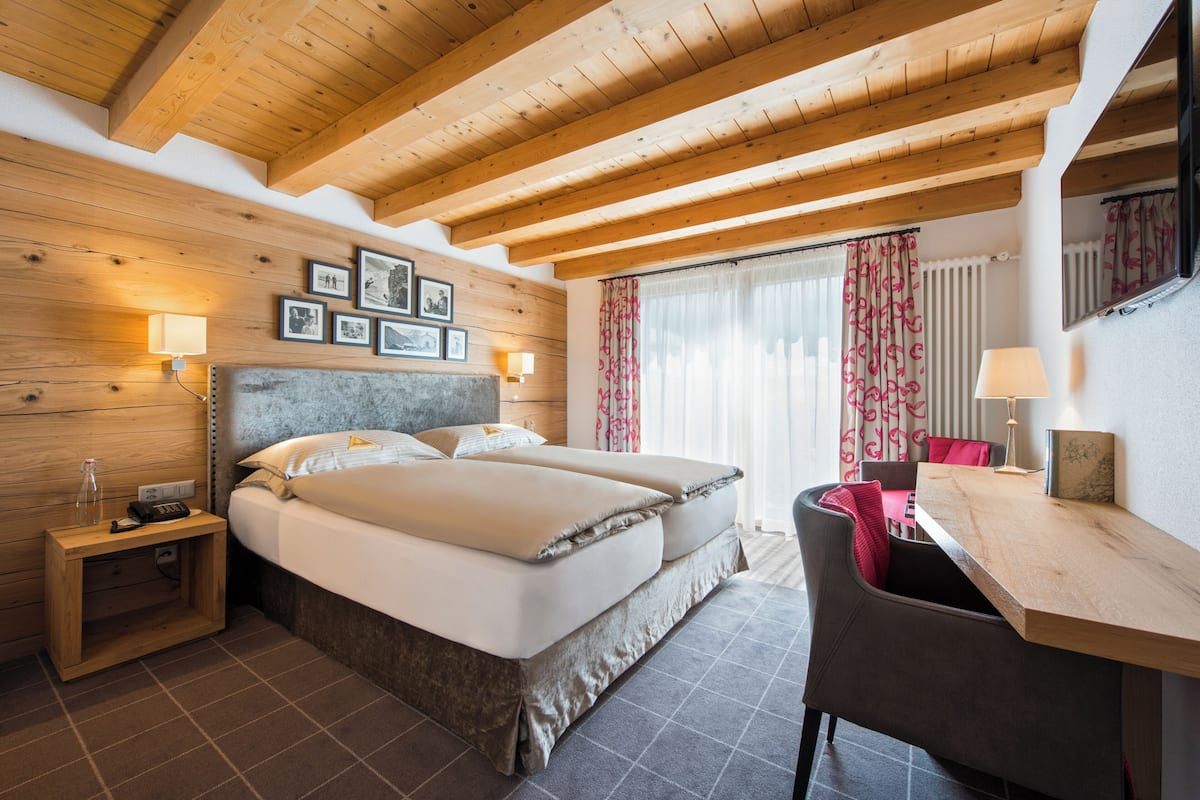 alpine double room (matterhorn view) | 1 bedroom, egyptian cotton sheets, premium bedding, down duvets