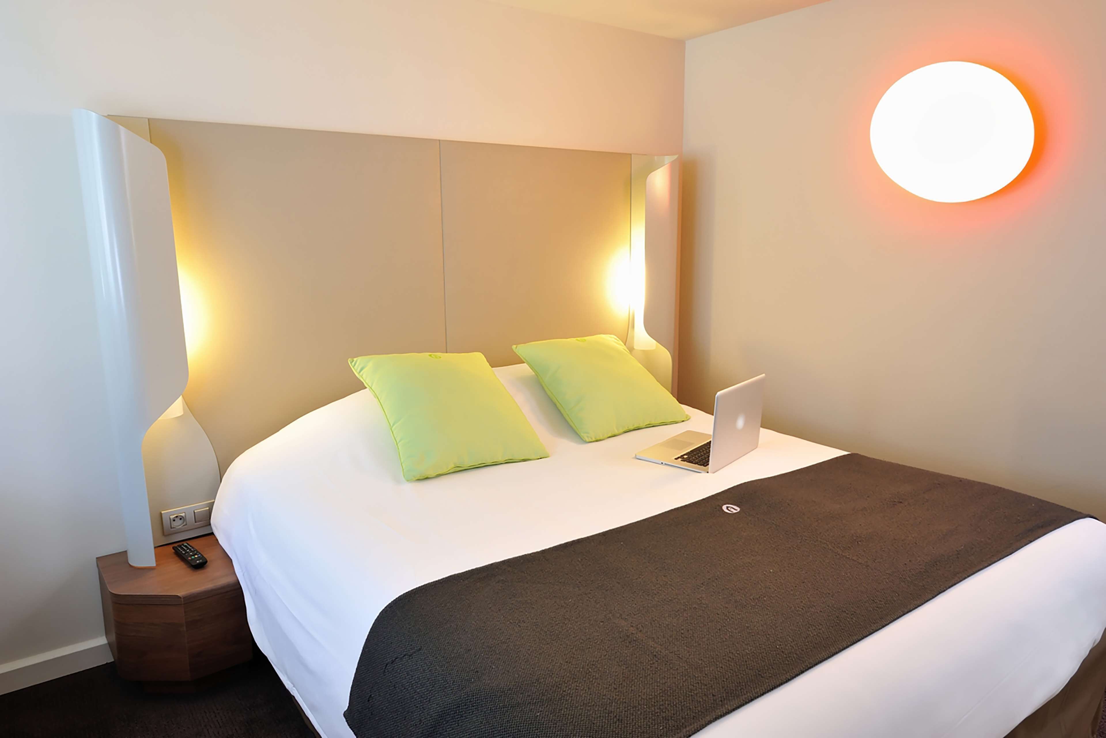 premium bedding, desk, blackout curtains, free wifi