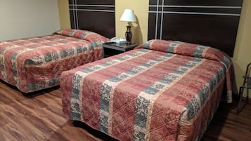 Standard Room, 2 Queen Beds, Non Smoking | Desk, iron/ironing board, free WiFi, bed sheets