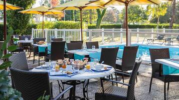 Breakfast, lunch, dinner served; French cuisine, pool views