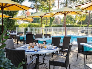 Breakfast, lunch, dinner served; French cuisine, pool views