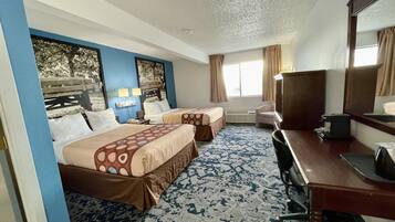 Standard Room, 2 Double Beds, Non Smoking | 1 bedroom, desk, laptop workspace, blackout curtains