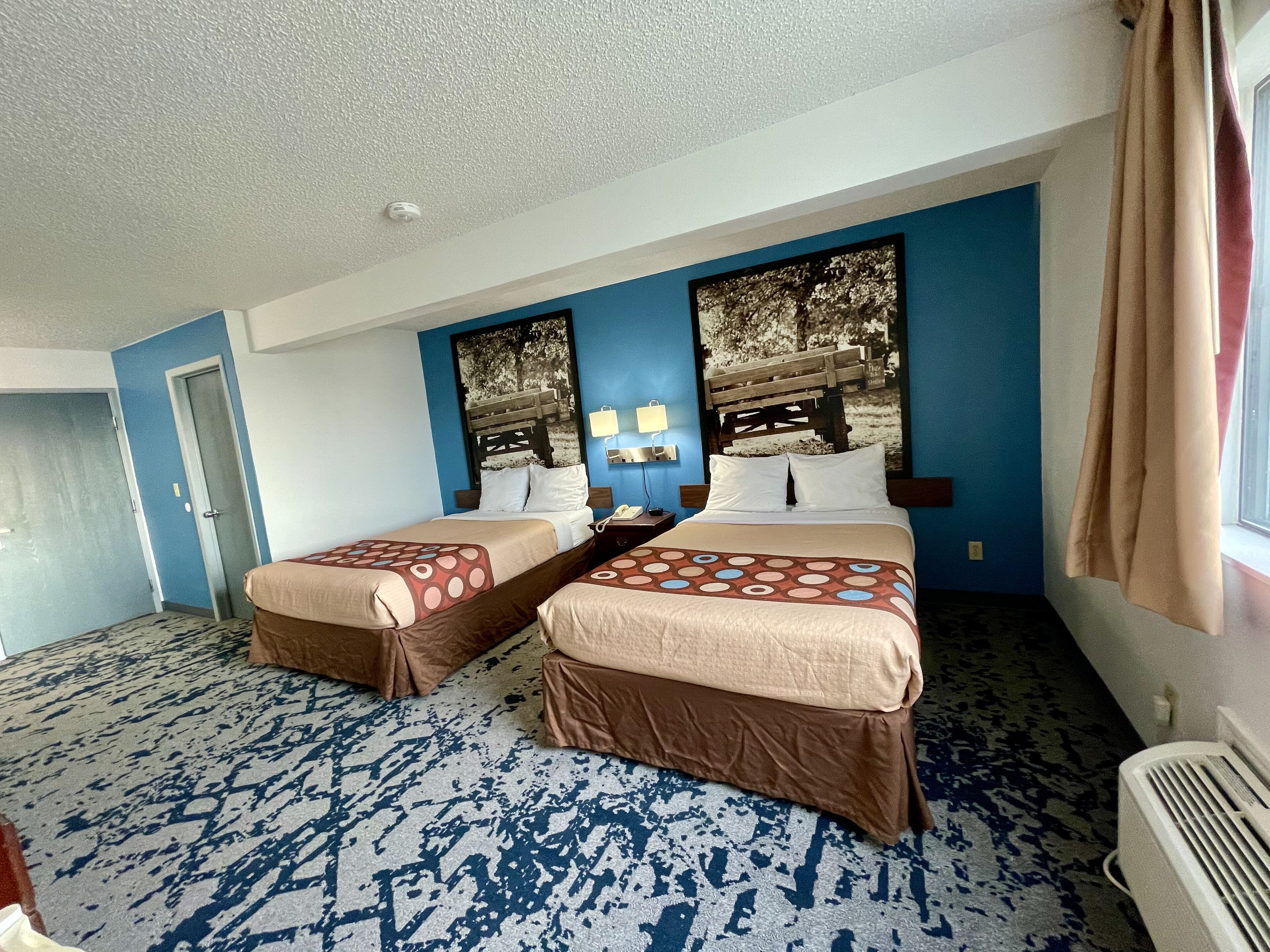 standard room, 2 double beds, non smoking | desk, laptop workspace, blackout curtains, soundproofing