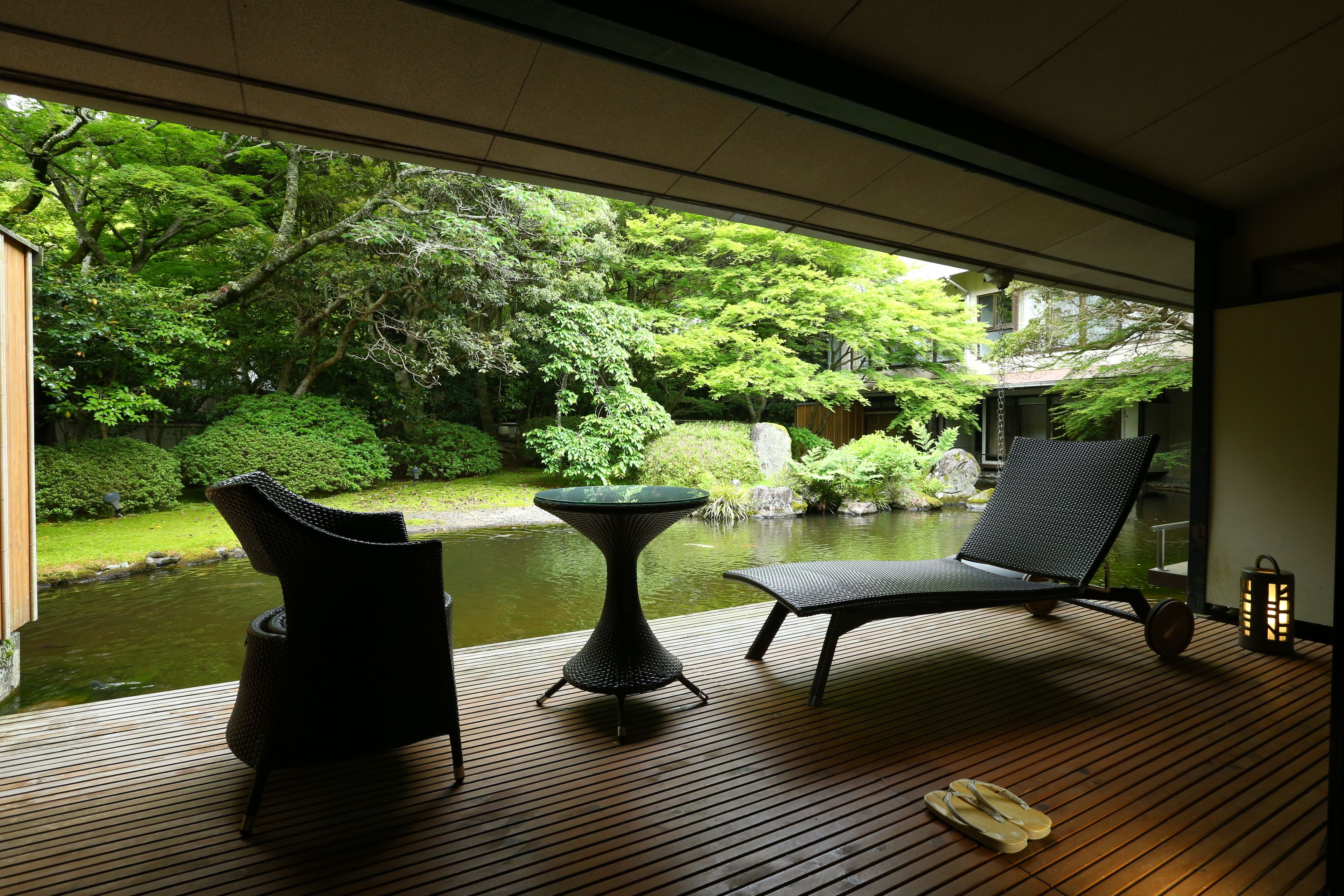 (Main Bldg.) Japanese Style Deluxe Room with Private Open Air Bath (Non-Smoking) | Terrace/patio