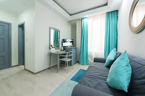 Suite | Egyptiske bomuldslagner, premium-sengetøj, Select Comfort-senge, minibar