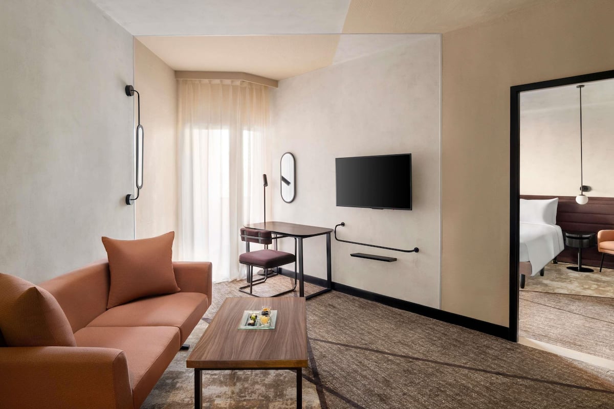Junior Suite, 1 Double Bed, Balcony | Minibar, in-room safe, desk, laptop workspace